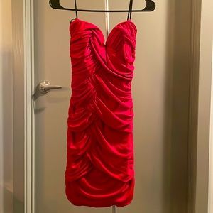 Red Bebe cocktail dress. Size small.